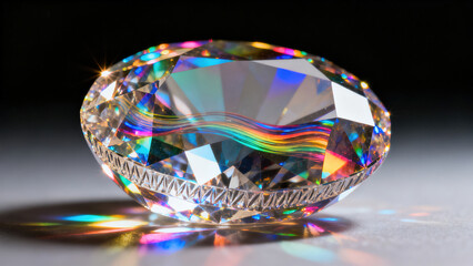 Crystal Prism Rainbow Luster Texture Photography