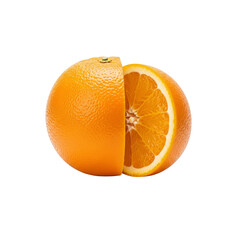 Sliced Orange on Transparent Background