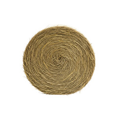 Hay bale closeup on Transparent Background