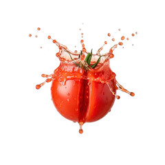 Tomato splash on Transparent Background