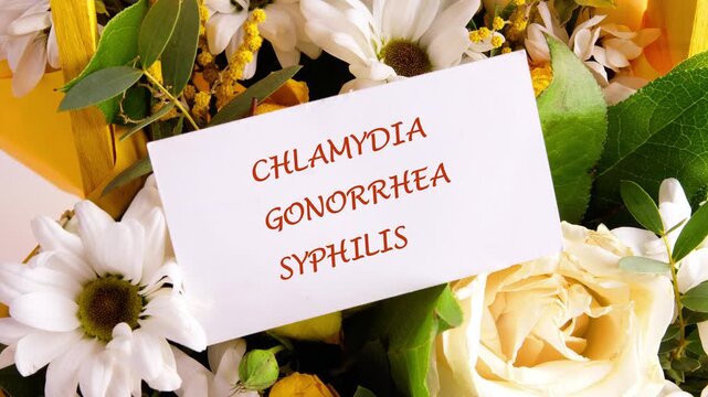 Text animation CHLAMYDIA GONORRHEA SYPHILIS, Explore the joy of holidays filled with good mood, traditions, and animated elements that bring festive spirit to life