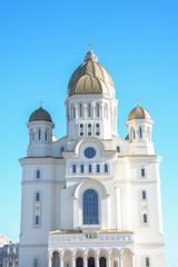 Fototapeta premium The National Cathedral (Cathedral of the Salvation of the Nation) seen on a winter day in Bucharest, Romania