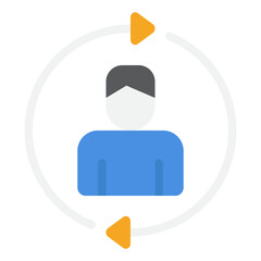 Icon of Person with Arrow Circles