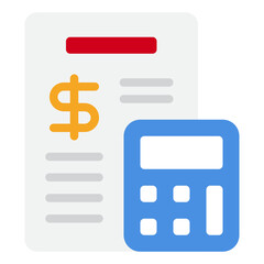Financial Document with Calculator
