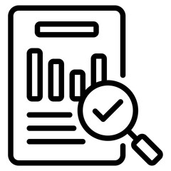 Business Report with Magnifying Glass