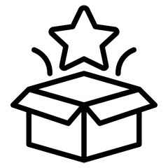 Open Box with Red Star