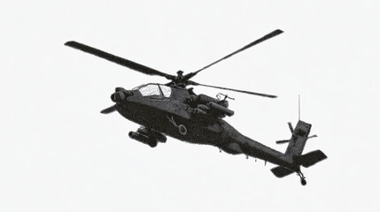 Attack helicopter silhouette logo , military aircraft graphic, combat chopper icon illustration with dynamic aggressive pose