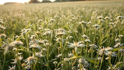 tended. Silver-green anise field under Mediterranean sun with swaying leaves. gardening catalogs, home-decor guides, designed for gardening and botanical catalogs, enhances decor appeal.