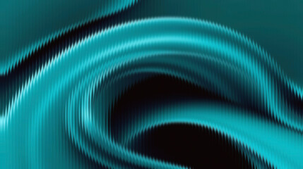 Vibrant teal and black abstract wave design background