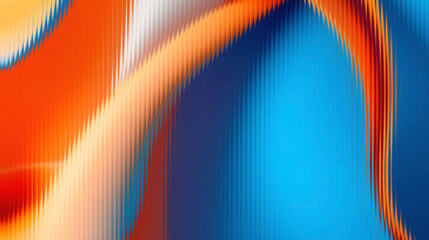 Vibrant abstract design with dynamic orange and blue curves