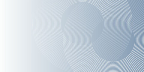 white abstract background with glowing circles. Swirl circular lines pattern. Geometric spiral. Twirl element. Modern graphic design. Futuristic technology concept.