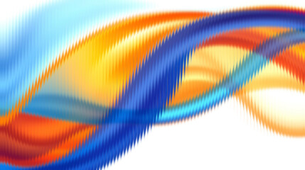 Vibrant abstract wave design with blue, orange, and yellow hues