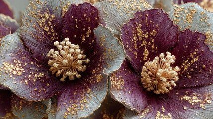 luxury burgundy flowers with gold accents elegant floral background