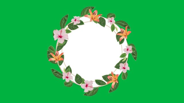 Floral Frame with copy space