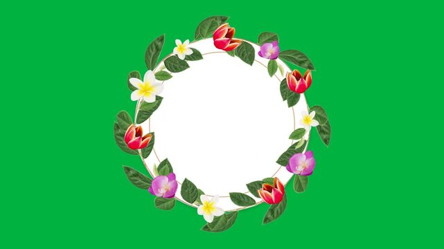 Floral Frame with copy space