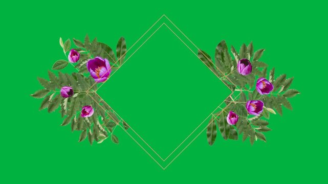 Floral Frame with copy space