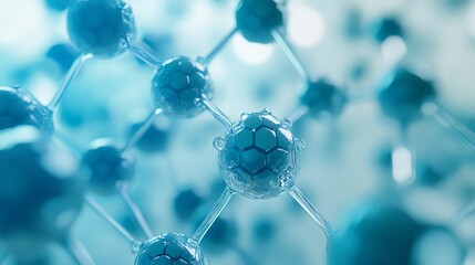 Abstract molecular design for science and medical background, 3d