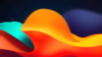 Vibrant colorful waves on dark background for creative projects