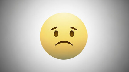 Disappointed face emoticon with furrowed eyebrows and frown