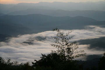 Sea of Mist over Mountain Layers