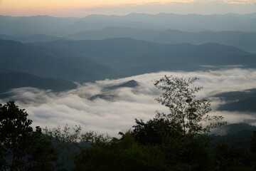 Sea of Mist over Mountain Layers