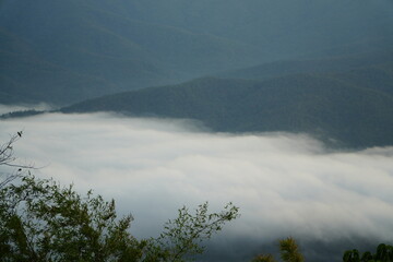 Sea of Mist over Mountain Layers