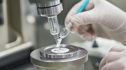 Patient checking in vitro fertilization test results during fertility treatment