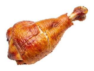 Grilled turkey leg delight bbq food summer vibe isolated on transparent background