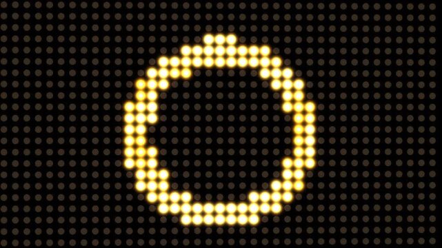 Lights board loop led digital display circle pattern abstract