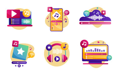 Music Streaming Icon Collection
