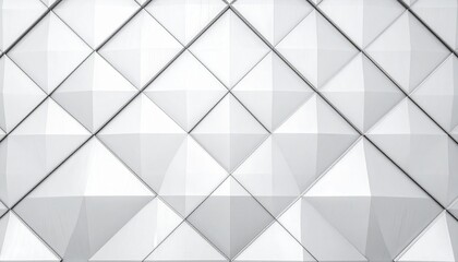 Geometric White Textured Facade with Diamond Pattern