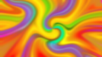 Vibrant swirling rainbow colors create dynamic abstract background