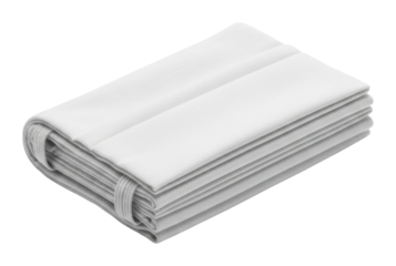 Folding white towel action kitchen product isolated on transparent background