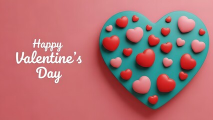 Valentine's day greeting with heart design