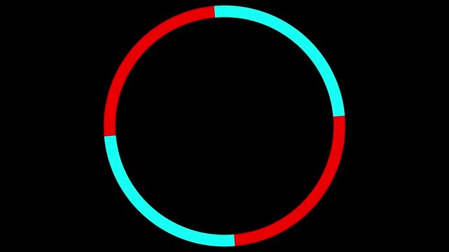 Two different color ring. Moving cercle.