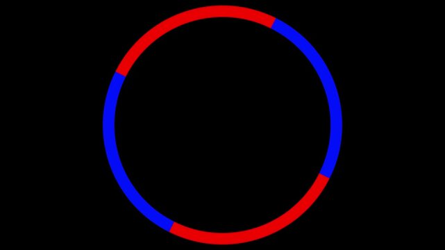 Moving cercle with two different color.