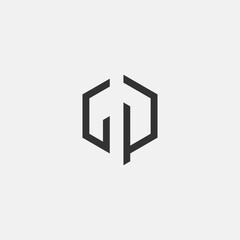Geometric logo GP monogram