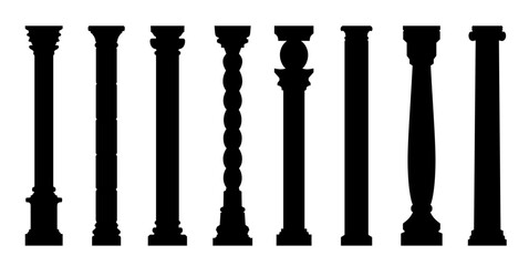 pillar silhouettes