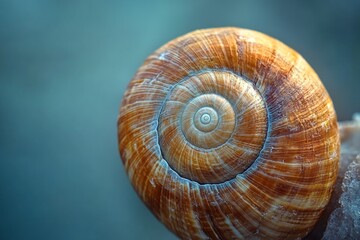 selective focus organic shell spiral texture