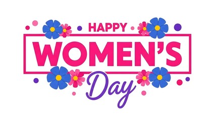 Happy women's day celebration greeting card