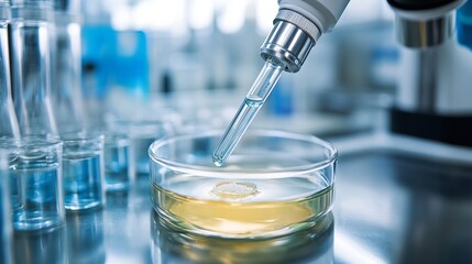 Scientific in vitro fertilization workflow inside fertility lab