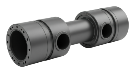 Industrial pipe component factory product mechanical isolated on transparent background