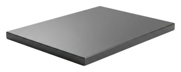 Sleek black display surface modern workspace digital product isolated on transparent background