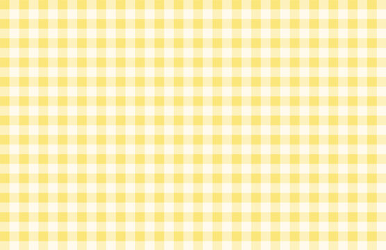 Seamless plaid gingham pattern background, butter yellow plaid chequered pattern for fabric print design