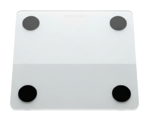 Measuring health metrics home smart scale minimalist top view isolated on transparent background