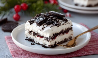 Delicious No-Bake Christmas Oreo Lasagna