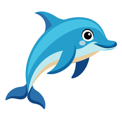 Fototapeta premium dolphin isolated on white background