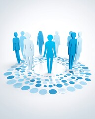 Diverse Figures Representing Social Inclusion and Equality in Modern Policy Concepts