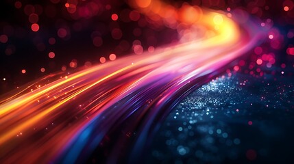 Obraz premium Electric Power Motion Lines On Dark Surface