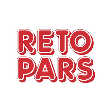 The bold red text 'RETO PARS' is displayed against a white background.